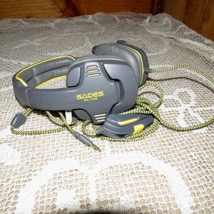 SADES GAMING HEADSET SA-708 SA708 Wired Gray Grey